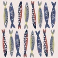 Pattern with dried fish