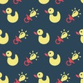 Pattern with ducks and nipples