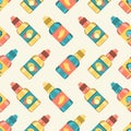 Pattern of e-liquid for vaping. Flavored e liquid for electronic cigarette. realistic vector illustration Royalty Free Stock Photo