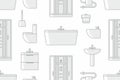 Pattern with Elements for bathroom Royalty Free Stock Photo