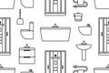 Pattern with Elements for bathroom Royalty Free Stock Photo