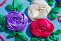 Pattern embroidered flower Royalty Free Stock Photo