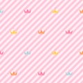 Pattern crowns stripes Royalty Free Stock Photo
