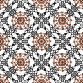 Pattern with ethnic simmetric ornaments Royalty Free Stock Photo