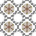 Pattern with ethnic simmetric ornaments Royalty Free Stock Photo