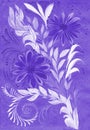 Pattern in ethnic style. Petrikovskaya painting. Flower composition. Stylized flowers. Use printed materials, signs, objects, webs