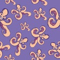 Pattern of evil octopuses drawn by hand Royalty Free Stock Photo
