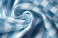 Pattern Fabric Light Blue And White. Generative AI Royalty Free Stock Photo