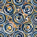 The pattern features circular motifs with radial symmetry and Royalty Free Stock Photo