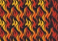 Pattern features stylized flames in bright yellow, orange, and red against a dark background. The Royalty Free Stock Photo