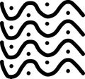 Wavy Lines and Dots Doodle Royalty Free Stock Photo