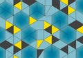 Pattern featuring a combination of hexagons, triangles, and parallelogra Royalty Free Stock Photo
