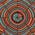 Pattern featuring concentric circles and segmented sections in Royalty Free Stock Photo