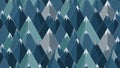 Pattern featuring geometric mountain shapes in shades of blue, gray, Royalty Free Stock Photo