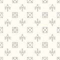 Pattern featuring a minimalist design of geometric symbols and Royalty Free Stock Photo
