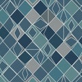 Pattern featuring overlapping diamonds and squares in shades Royalty Free Stock Photo