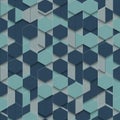 Pattern featuring a series of interlocking hexagons in shades of Royalty Free Stock Photo