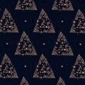 A seamless texture, giving a festive and celestial appearanc Royalty Free Stock Photo