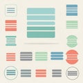 In a pattern, featuring various configurations of horizontal Royalty Free Stock Photo