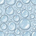 Pattern featuring various sizes of cartoon style soap bubbles on a Royalty Free Stock Photo