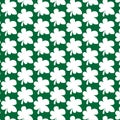 Pattern featuring white shamrocks