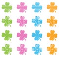 Pattern Filled Clovers