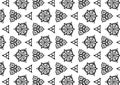 Pattern Floral and Geometric Elements. Seamless Floral Ethnic Pattern. Arabic Indian Motifs Abstract Floral Ornament Thin Line. Royalty Free Stock Photo