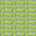 Pattern floral motifs and white and green themed leaves