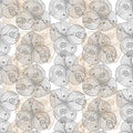 Pattern flowers esoteric fantasy unreal contour hand drawing doodling.