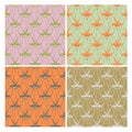 Pattern with flowers, modern or art nouveau style Royalty Free Stock Photo