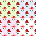 Pattern with fly agaric