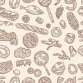 Pattern of the foodstuff Royalty Free Stock Photo