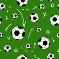 pattern football, soccer game with green field, team background