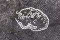 Pattern formed by lichen on rock
