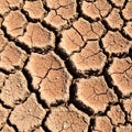 Pattern forms as clay rich soil dries and contracts creating its Royalty Free Stock Photo