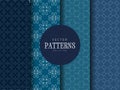 Pattern four set collection vector illustration Template Royalty Free Stock Photo