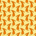 Pattern with foxy colored dogs