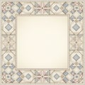 Pattern frame with an intricate design featuring symmetrical Royalty Free Stock Photo