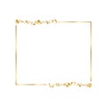 Pattern free image Golden warm gold border frame Royalty Free Stock Photo
