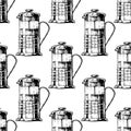 Pattern with french press