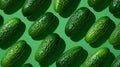 Fresh Green Cucumbers on Vibrant Background Royalty Free Stock Photo