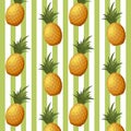 Pattern of fresh pineapples fruits Royalty Free Stock Photo