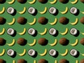 pattern with fresh ripe bananas and coconuts Royalty Free Stock Photo