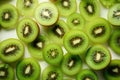 Pattern of a fresh slice of kiwi fruit
