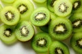 Pattern of a fresh slice of kiwi fruit Royalty Free Stock Photo