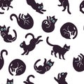 Frisky Black Cats Pattern