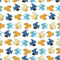 Pattern with funny fishs Royalty Free Stock Photo