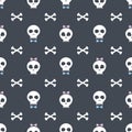 Pattern with funny skulls