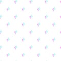 Seamless pattern with pairs of overlapping triangles in lilac and light blue colors on white background