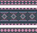 Pattern of geometrical figures. Ukrainian folk ornament.